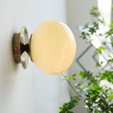 Vintage Brass Globe Glass Wall Sconce 1-Light Lasson Living