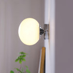 Vintage Brass Globe Glass Wall Sconce 1-Light Lasson Living