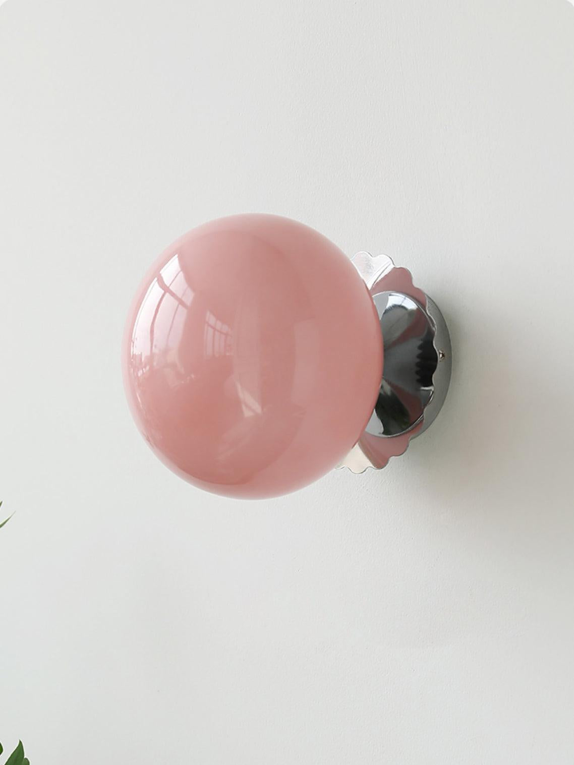Vintage Brass Globe Glass Wall Sconce 1-Light Lasson Living