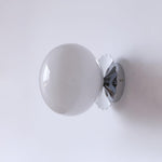 Vintage Brass Globe Glass Wall Sconce 1-Light Lasson Living