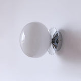 Vintage Brass Globe Glass Wall Sconce 1-Light Lasson Living