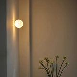 Modern Frosted Glass Globe LED Wall Sconce 1-Light Lasson Living