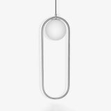 Modern Brass Ring Globe Glass Pendant Light 1-Light Lasson Living