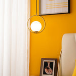 Modern Brass Ring Globe Glass Pendant Light 1-Light Lasson Living