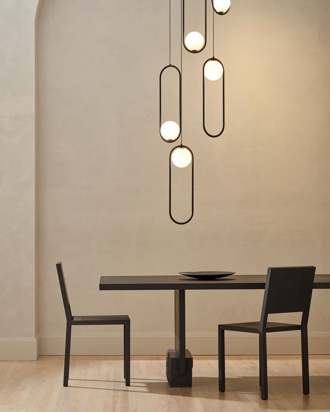 Modern Brass Ring Globe Glass Pendant Light 1-Light Lasson Living