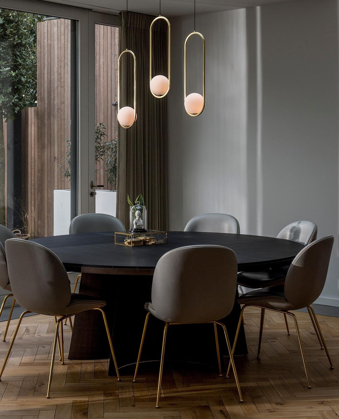 Modern Brass Ring Globe Glass Pendant Light 1-Light Lasson Living