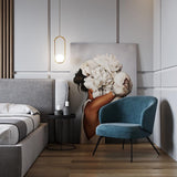 Modern Brass Ring Globe Glass Pendant Light 1-Light Lasson Living