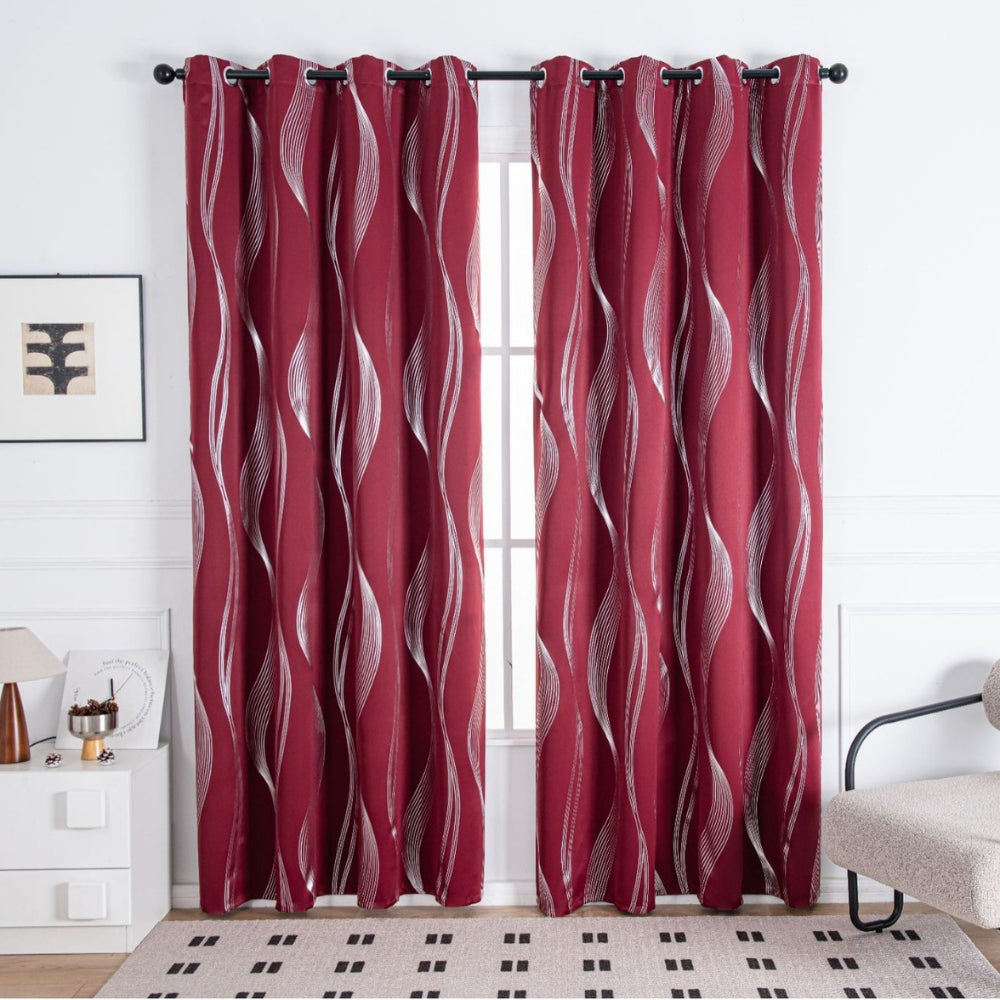 Modern Wave Pattern Blackout Curtain Lasson Living