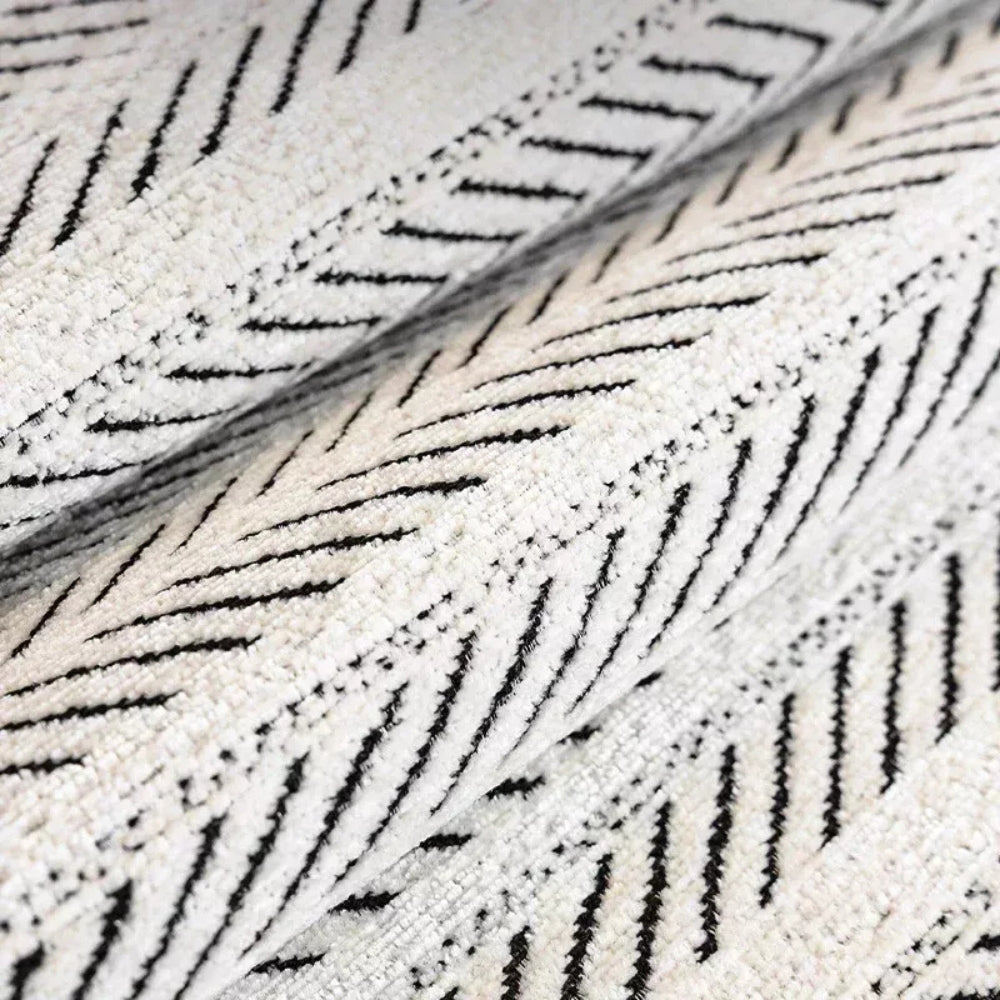 Aurivelle Herringbone Scallop Edge Sofa Cover Lasson Living
