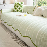Aurivelle Herringbone Scallop Edge Sofa Cover Lasson Living
