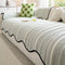 Aurivelle Herringbone Scallop Edge Sofa Cover Lasson Living