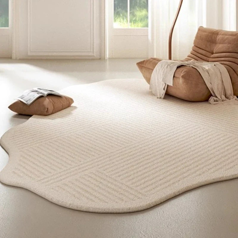 Lorae - Cream-Colored Striped Floor Rug Lasson Living