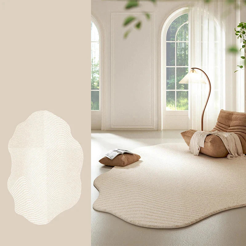 Lorae - Cream-Colored Striped Floor Rug Lasson Living