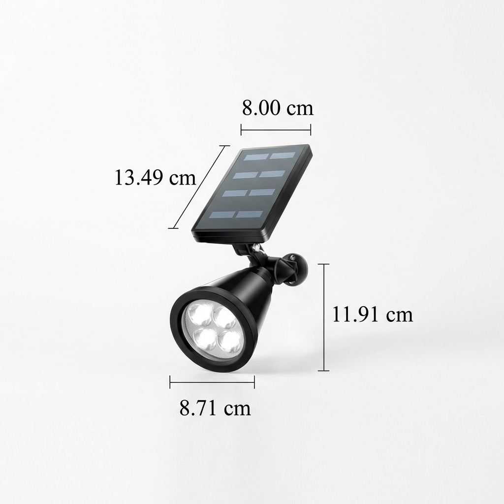 Modern Conical Solar LED Spotlight 1-Light Lasson Living