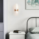 Modern Glass Cylinder LED Wall Light 2-Light Lasson Living