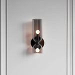 Modern Glass Cylinder LED Wall Light 2-Light Lasson Living