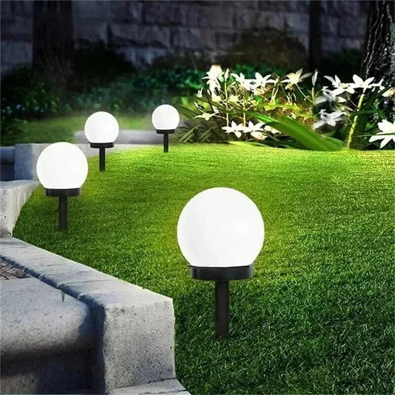 Modern Globe Solar LED Garden Stake Light 1-Light Lasson Living
