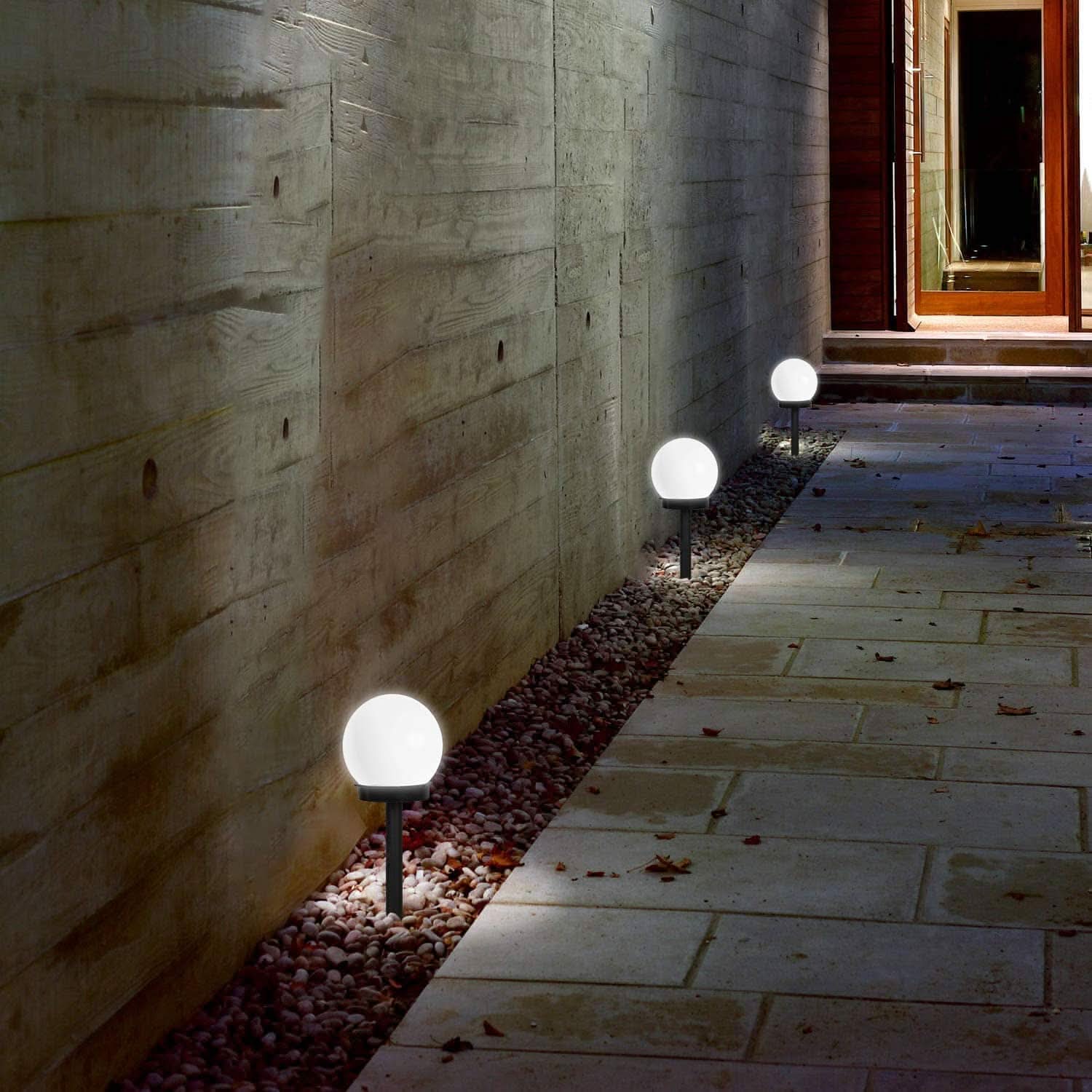 Modern Globe Solar LED Garden Stake Light 1-Light Lasson Living