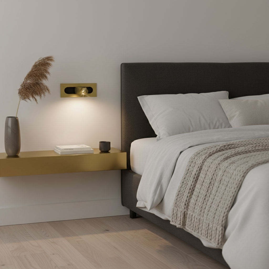 Modern Recessed Rectangular Adjustable LED Wall Sconce 1-Light Lasson Living