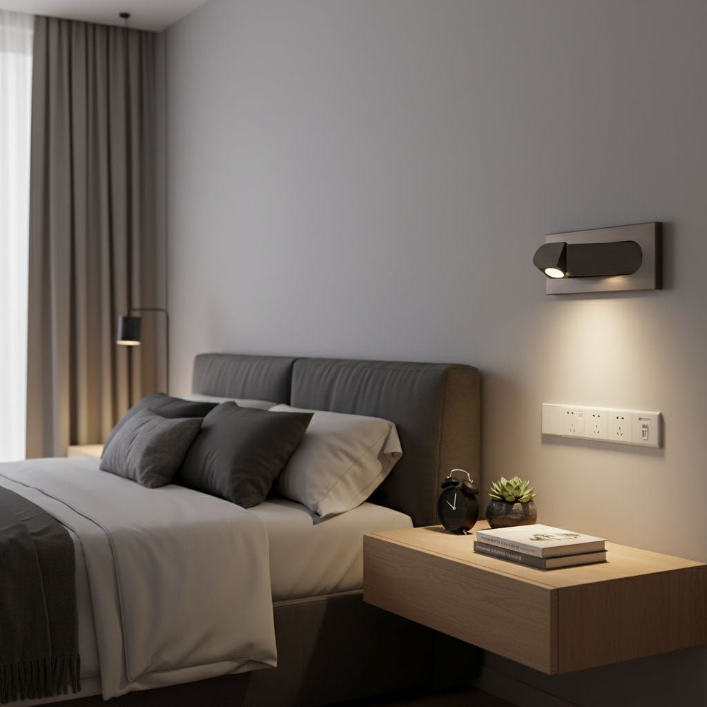 Modern Recessed Rectangular Adjustable LED Wall Sconce 1-Light Lasson Living