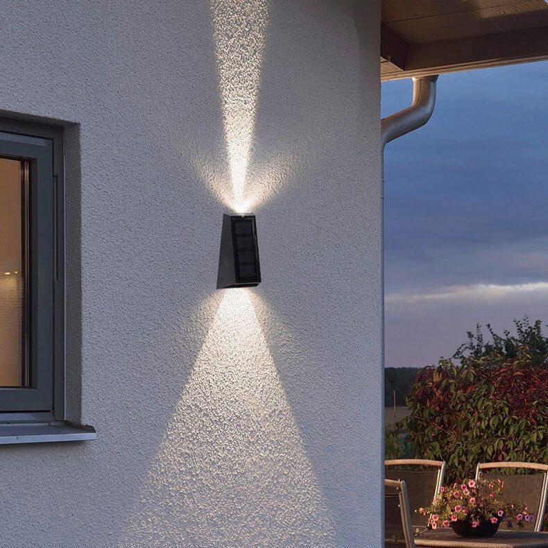 Modern LED Trapezoid Solar Wall Sconce 1-Light Lasson Living