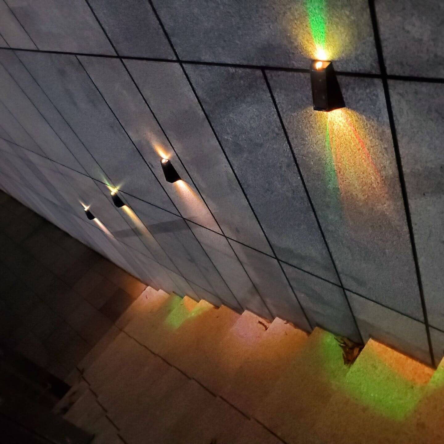 Modern LED Trapezoid Solar Wall Sconce 1-Light Lasson Living