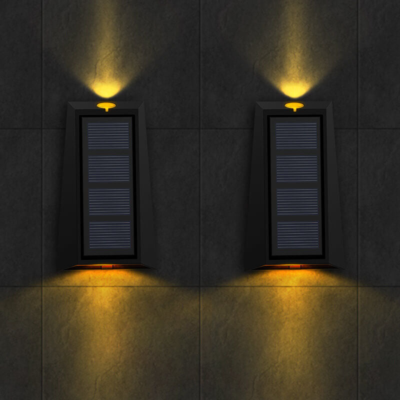 Modern LED Trapezoid Solar Wall Sconce 1-Light Lasson Living