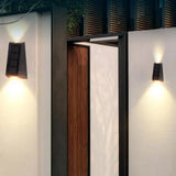 Modern LED Trapezoid Solar Wall Sconce 1-Light Lasson Living
