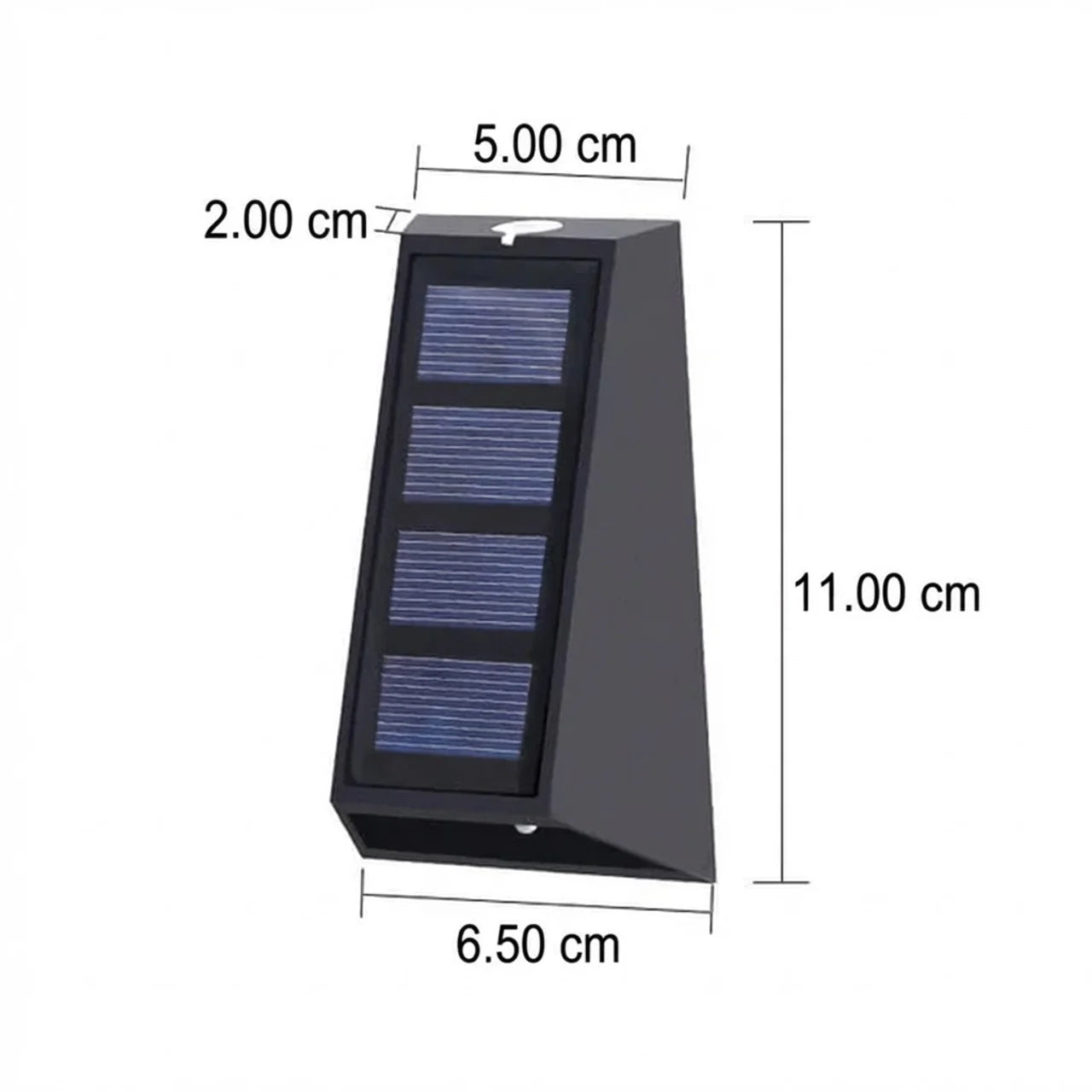 Modern LED Trapezoid Solar Wall Sconce 1-Light Lasson Living