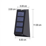 Modern LED Trapezoid Solar Wall Sconce 1-Light Lasson Living