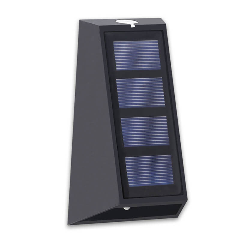 Modern LED Trapezoid Solar Wall Sconce 1-Light Lasson Living