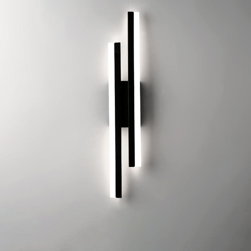 Modern Linear LED Wall Sconce Lamp 2-Light Lasson Living