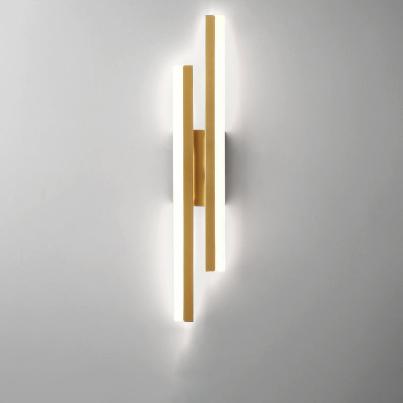 Modern Linear LED Wall Sconce Lamp 2-Light Lasson Living