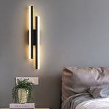 Modern Linear LED Wall Sconce Lamp 2-Light Lasson Living