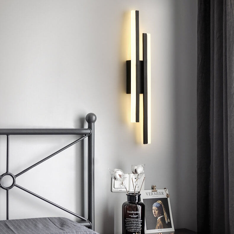 Modern Linear LED Wall Sconce Lamp 2-Light Lasson Living
