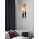 Modern Marble Cylinder LED Wall Light 1-Light Lasson Living