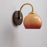Modern Mid-Century Glass Globe Wall Sconce Lamp 1-Light Lasson Living