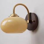 Modern Mid-Century Glass Globe Wall Sconce Lamp 1-Light Lasson Living