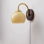 Modern Mid-Century Glass Globe Wall Sconce Lamp 1-Light Lasson Living