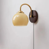 Modern Mid-Century Glass Globe Wall Sconce Lamp 1-Light Lasson Living