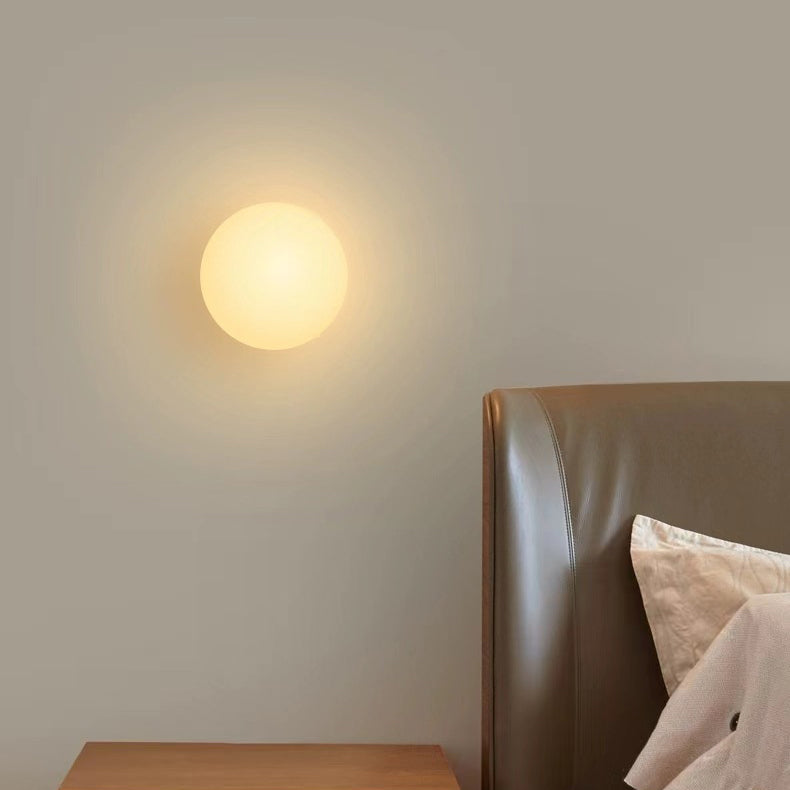 Modern Minimalist Glass Globe Wall Sconce Lamp 1-Light Lasson Living