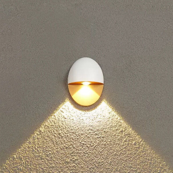 Modern Minimalist Oval LED Outdoor Wall Sconce Lamp 1-Light Lasson Living