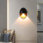 Modern Minimalist Oval LED Outdoor Wall Sconce Lamp 1-Light Lasson Living