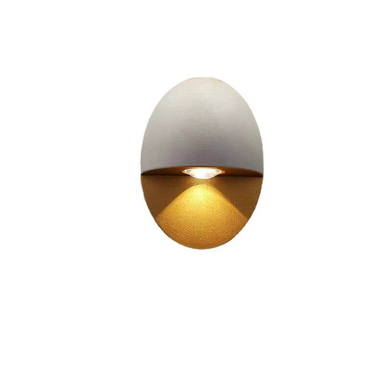 Modern Minimalist Oval LED Outdoor Wall Sconce Lamp 1-Light Lasson Living