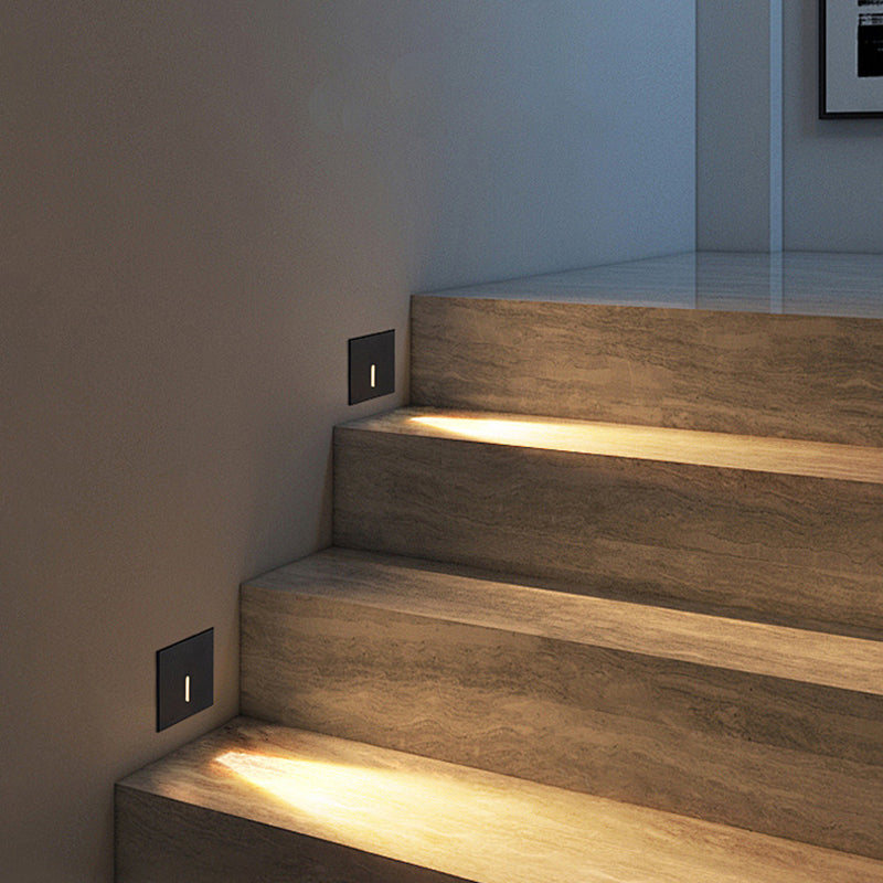 Modern Minimalist Square LED Recessed Wall Lamp 1-Light Lasson Living