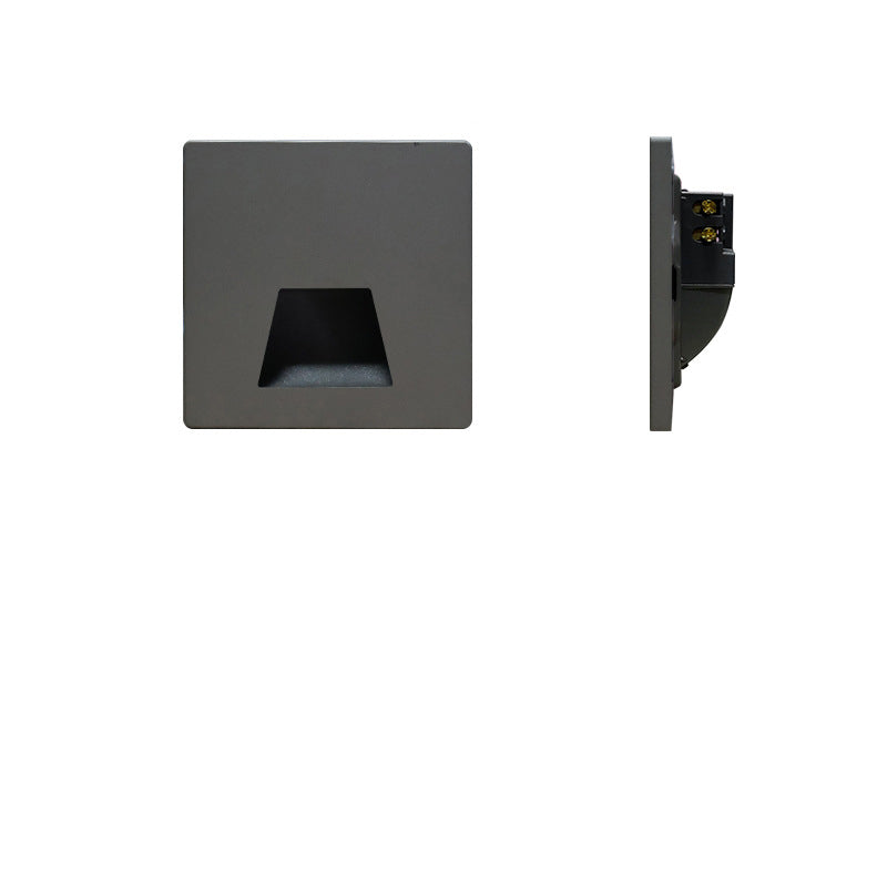 Modern Minimalist Square LED Recessed Wall Lamp 1-Light Lasson Living
