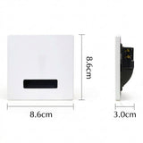 Modern Minimalist Square LED Recessed Wall Lamp 1-Light Lasson Living