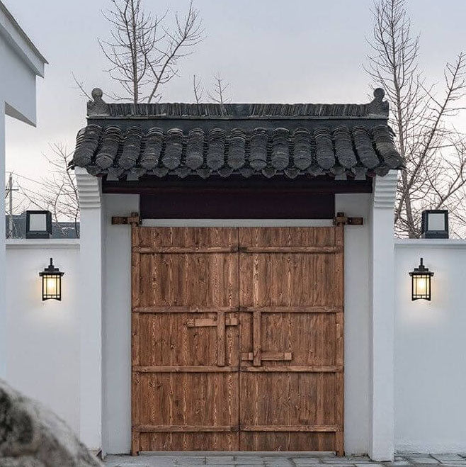 Modern Pavilion 1-Light LED Solar Wall Sconce Lamp Lasson Living