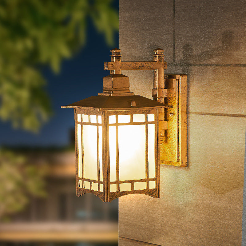 Modern Pavilion 1-Light LED Solar Wall Sconce Lamp Lasson Living