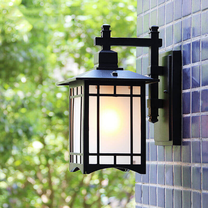 Modern Pavilion 1-Light LED Solar Wall Sconce Lamp Lasson Living